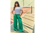 Pantalon large en satin