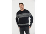 Pull col rond jacquard
