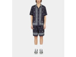 Chemise Imprimée Manches Courtes navy / white