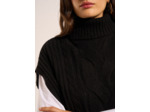 Pull sans manches col roulé