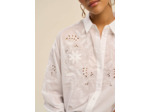 Chemise détails broderies ton sur ton