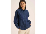 Blouse en denim brodée