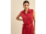Robe chemise avec lien à nouer