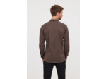 Chemise allover, piping et broderie poitrine