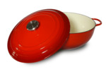 TRADITION Rouge Cocotte Ronde FONTE 24cm