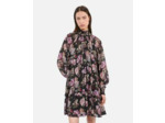 Robe courte imprimé fleuri black / purple