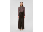 Pantalon Pia Chocolat en Laine Vierge