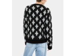 Pull À Losanges En Laine Et Alpaga Noir Et Gris black grey white