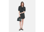 Robe Noire Courte À Pois black white