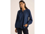 Chemise en coton denim brodé