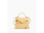 Sac à main double rabat moyen modèle Emilie en cuir grainé