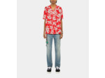 Chemise Imprimée Manches Courtes red / white