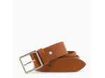 Ceinture homme avec boucle carrée en cuir lisse tannage végétal