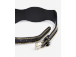 Ceinture En Cuir Avec Chaîne black