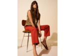 Pantalon jambe large et taille haute
