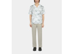 Chemise Imprimée Manches Courtes white / blue