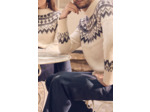 Pull col montant unisexe en laine TEMERAIRE
