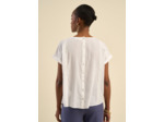 Top brodé en gaze de coton