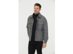 Sur chemise effet drap de laine, poches devant