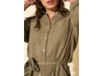 Robe midi chemise en lin