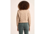 Pull col rond avec un jeu de points