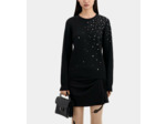 Pull En Cachemire Col Rond Et Pluie D'Etoiles black