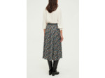 Jupe midi en satin à fleurs - CERES