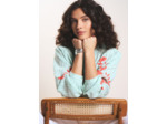 Chemisier à imprimé floral brodé en coton