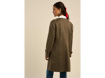 Veste longue en faux daim