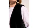 Gilet sans manches en fausse fourrure