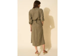 Robe midi chemise en lin