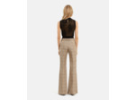 Pantalon flare beige-brown