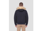 Blouson à capuche avec fausse fourrure amovible