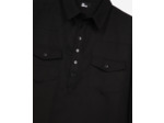 Chemise col ouvert long manche longue black
