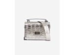 Sac emily small effet crocodile cuir argenté antic silver