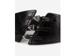Ceinture en cuir avec trois boucles black