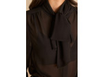 Blouse transparente à col lavallière SPIRIT