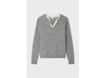 Pull mohair à col dentelle - JULETTE