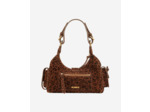 Sac amelia en cuir suède imprimé léopard leopard