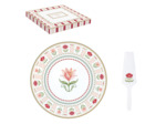 FLOWERY Cofret plat à tarte 32cm + pelle
