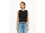 Top en tweed noir black
