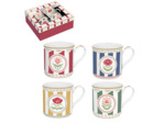FLOWERY Coffret 4 mugs 30cl