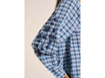 Blouse à carreaux brodée