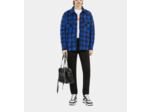 Blouson Matelasse A Carreaux blue black