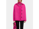 Fringe Double Face Jacket fushia