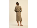 Robe chemise ceinturée à manches ajustables