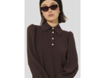 Top Tonio Chocolat en Polyester