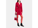 Robe Courte Rouge Avec Fronces light burgundy