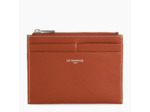 Porte cartes moyen modèle zippé Emile en cuir grainé
