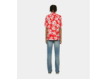 Chemise Imprimée Manches Courtes red / white